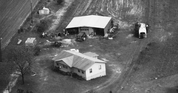 Vintage Aerial photo from 1990 in Crawford County, GA