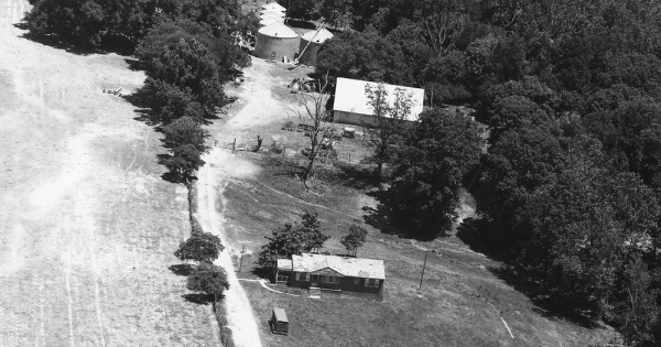 Vintage Aerial photo from 1990 in King William County, VA
