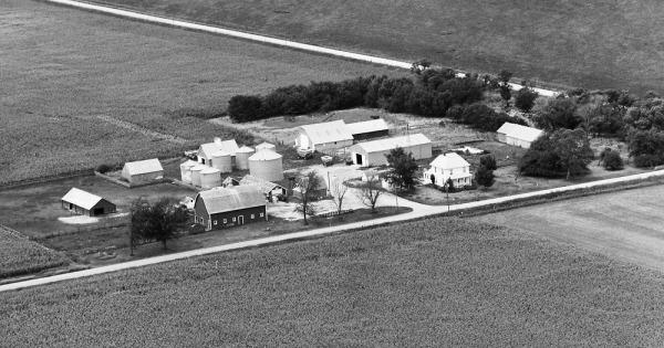 Vintage Aerial photo from 1976 in Pocahontas County, IA