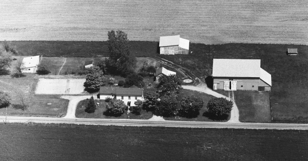Vintage Aerial photo from 1972 in Wabash County, IN