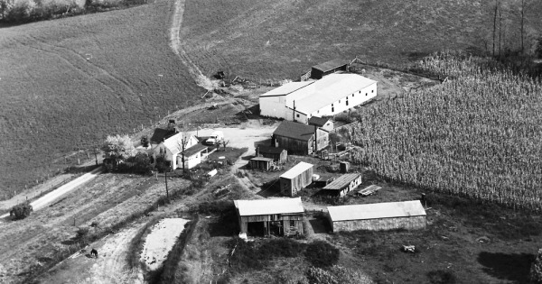 Vintage Aerial photo from 1965 in Belmont County, OH