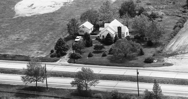Vintage Aerial photo from 1965 in Burlington County, NJ