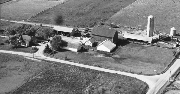 Vintage Aerial photo from 1966 in Noble County, IN