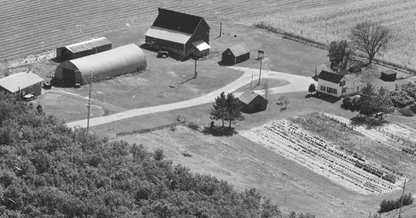 Vintage Aerial photo from 1980 in Sauk County, WI