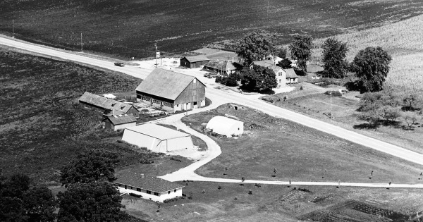 Vintage Aerial photo from 1973 in Lake County, IL