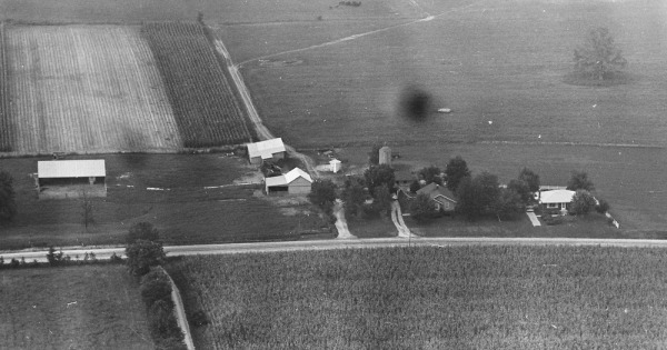 Vintage Aerial photo from 1963 in Randolph County, IL
