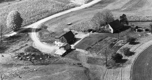 Vintage Aerial photo from 1965 in Belmont County, OH