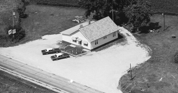 Vintage Aerial photo from 1975 in Christian County, IL
