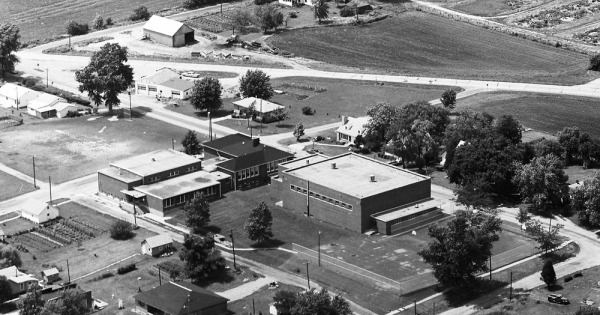 Vintage Aerial photo from 1972 in Piatt County, IL