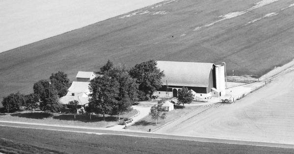 Vintage Aerial photo from 1988 in Gratiot County, MI