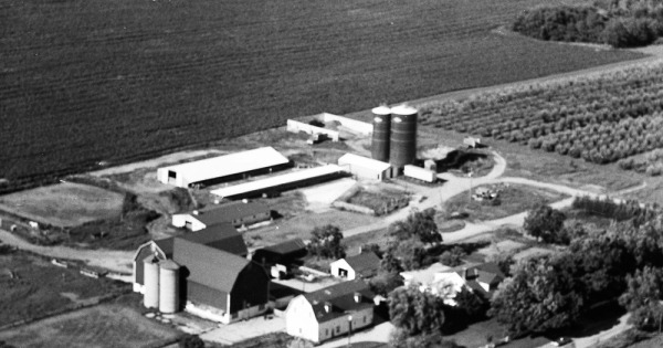 Vintage Aerial photo from 1972 in Barry County, MI
