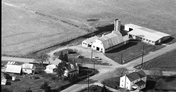 Vintage Aerial photo from 1967 in Frederick County, MD