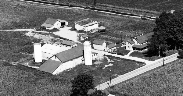 Vintage Aerial photo from 1974 in Clark County, OH